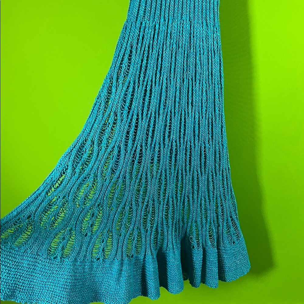 Cynthia Rowley Bright Teal Knit Dress Size XS - Picture 3 of 6